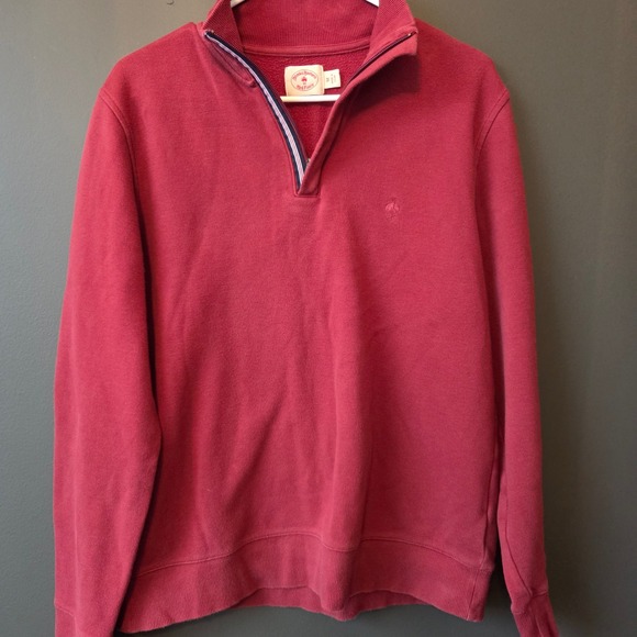 Brooks Brothers Red Fleece Men's Red Quarter Zip Sweatshirt Pullover M Classic - Picture 7 of 10